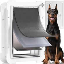 Load image into Gallery viewer, 3-Flap Never Rust Extra Large Dog Door for Doors with Sliding Lock Panel
