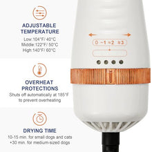 Load image into Gallery viewer, 3-in-1 Pet Hair Dryer Brush for Dogs &amp; Cats Portable, Dog Hair Blower &amp; Slicker Brush Adjustable Temp (Low/Middle/High), Overheat Protection
