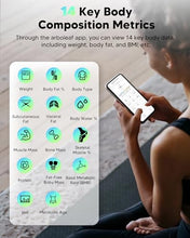 Load image into Gallery viewer, arboleaf Scale for Body Weight, 8-Electrode Smart Scale with BMI, Body Fat, Muscle Mass, Full Body Composition Analyzer, High Precision Digital Bathroom Scale
