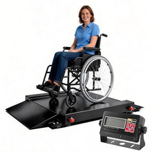 Load image into Gallery viewer, Wheelchair Scale with Dual Detachable Extended Ramp for Home Use Medical Portable Light Weight Digital Scale 1000x0.1lb Precision
