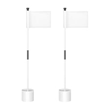 Load image into Gallery viewer, KINGTOP 3 ft White Golf Flagstick Sets with White Flags for Greens, 2 Pack
