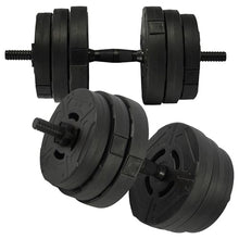 Load image into Gallery viewer, Fitvids Adjustable Dumbbell Set, 60lbs Free Weights Set with Connector, 4 in 1 Changeable Dumbbells and Barbell for Exercise and Fitness, Black/Black
