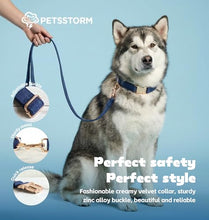 Load image into Gallery viewer, Personalized Polyester Dog Collar with Name and Phone Number, Customizable Laser-Engraved Collar with Metal Quick Release Buckle for Dogs
