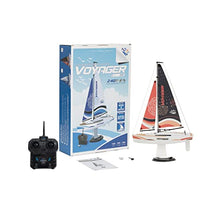 Load image into Gallery viewer, PLAYSTEAM Voyager 280 2.4GHz RC Motor Powered Sailboat in Red - 17.5" Tall
