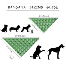 Load image into Gallery viewer, ARING PET Soccer Dog Bandanas, Cute Green Pet Bandana Scarf Triangle Bibs for Puppy Small Medium Large Boy Girl Dogs Cats-L
