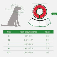 Load image into Gallery viewer, Sponge Dog Cone Collar, Dog Donut Collar After Surgery with Clear Shield, Adjustable Soft Cone for Dogs to Stop Licking-Comfy Cone for Large Medium Small Dogs (Watermelon,XL)
