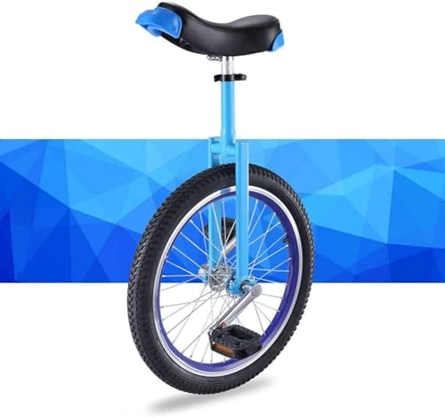 Wheel Unicycles Unicycle For Adult Kids ,With Knurled Non-slip Seat Tube Wheel Unicycle, Widen And Thick Tires Adult's Trainer Unicycle (18 inch blue)