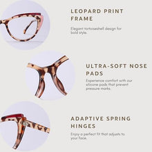 Load image into Gallery viewer, DOERAYMI Blue Blockers Glasses for Women, Bluelight Glasses with Cat Eye Frame for Style, Comfort, Eye Strain Relief (Cat Eye, Leopard pattern)
