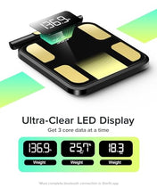 Load image into Gallery viewer, RunStar Smart Scale for Body Weight, Full-Body Bathroom Scale with 8 Electrodes for BMI, Muscle Mass, 3-Metric Display, High-Accuracy Body Composition Monitor with 28 Metrics &amp; App Connectivity
