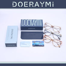 Load image into Gallery viewer, DOERAYMI Blue Blockers Glasses for Women, Bluelight Glasses with Cat Eye Frame for Style, Comfort, Eye Strain Relief (Cat Eye, trasparent brown)
