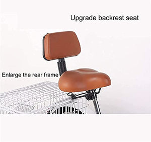 Adult Tricycle - 3 Wheel Bikes for Adults Shopping Adult Tricycles Single Speed for Adult Trikes 20 Inch 3 Wheel Bikes, Women