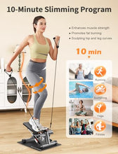 Load image into Gallery viewer, SPORTSROYALS Stair Stepper,Twist/Mini Stepper for Exercise at Home, Step Machine with Resistance Bands for Full Body Workout
