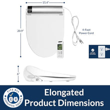 Load image into Gallery viewer, Bio Bidet BB2000 Bliss Electric Bidet Toilet Seat, Warm Water with Air Dryer, Heated Seat with Sensor and Slow Close Lid, Night Light, Remote Control, Elongated, White
