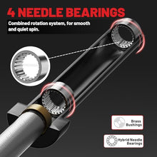 Load image into Gallery viewer, 7FT Olympic Barbell 45 lb Barbell 2 INCH 1000lbs Capacity Olympic Bar with Moderate Knurling-Silver and Black
