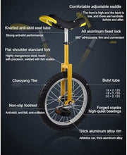 Load image into Gallery viewer, Single Wheel Unicycles Unicycle for Adult Kids，20/24 Inch Wheel Unicycles for Kids Adults Beginner Teen, Comfy Saddle Unicycle Seat (24 Inch)
