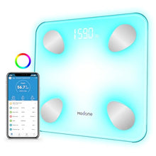 Load image into Gallery viewer, Scale for Body Weight, Digital Weight Scale with Color-Changing, Most Accurate to 0.2lb, Bluetooth Bathroom Scale with Bmi, Body Fat, Muscle Mass, 18 Body Composition Analyzer Sync App, 400 lbs-White
