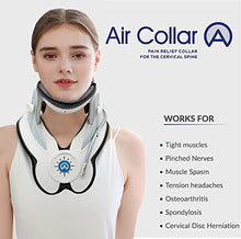 Load image into Gallery viewer, Neck Traction Device by Air Collar - Neck Stretcher - Cervical Traction Device - Neck &amp; Shoulder Pain Relief - Stretcher Collar for Improved Spine Alignment (2nd Generation - Electric) - See Size Chart*
