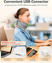 Load image into Gallery viewer, BETOVIN Heated Neck Brace Cervical Collar - Neck Support Brace with Heating Pad, Soft Foam Wraps Keep Vertebrae Stable and Aligned for Relief of Cervical Spine Pressure for Women &amp; Men (L Size) Grey
