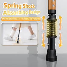 Load image into Gallery viewer, FUSHIDE Forearm Crutches for Adults,Lightweight Elbow Crutches, 10-Level Adjustable Height, Gold1Pair
