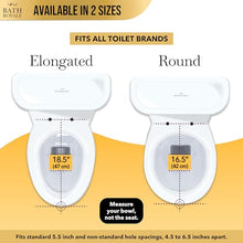 Load image into Gallery viewer, Bath Royale Round Toilet Seat Replacement with Cover BR500-01 Slow Close, Heavy Duty Sturdy, Stain-Resistant, No Jiggle and Easy to Clean, Fits All Toilet Brands, Executive Series - Biscuit/Linen,
