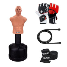 Load image into Gallery viewer, Century BOB Body Opponent Bag | Freestanding Punching Bag Dummy | Adjustable Kickboxing Mannequin | Training Bag for Martial Arts &amp; Boxing - L/XL Gloves Combo (2 Boxes)
