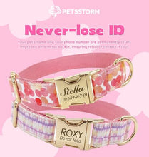 Load image into Gallery viewer, Personalized Polyester Collar, Personalized Polyester Dog Collar with Name and Phone Number, Customizable Laser-Engraved Collar with Metal Quick Release Buckle for Dogs
