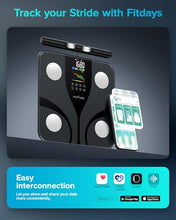 Load image into Gallery viewer, Posture Scale for Body Weight with 8 electrodes, Smart Digital Bathroom Scale for Weight, Body Fat, Muscle Mass 28 Body Composition Metrics, with Larger Platform and Colorful LCD Display,400lbs
