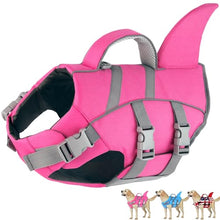 Load image into Gallery viewer, Dogcheer Shark Fin Dog Life Jacket, Adjustable Dog Harness Life Vest for Swimming Boating, Reflective Puppy Swim Vest Pet Flotation Device for Small Medium Large Dogs -Pink,S
