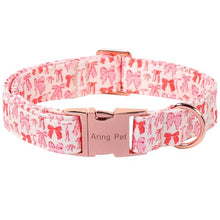 Load image into Gallery viewer, ARING PET Girl Dog Collar for Puppy Small Medium Large Dogs-Pink Red Bow S
