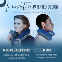 Load image into Gallery viewer, BCOZZY Travel Neck Pillow for Airplane– Patented Double Support for Head, Neck, and Chin. Best for Long Flights, Plane Sleeping, and Car Rides. Adjustable Size. Fully Washable. Carry Bag. Large, Nude
