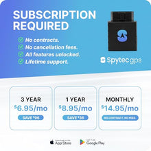 Load image into Gallery viewer, Spytec Pulse OBD GPS Tracker for Vehicles, Cars, Trucks | Anti-Theft Plug-in Car GPS Tracker | Fast 2 Second Updates, Ignition On/Off Alerts, Vehicle Movements | Fleet monitoring | Subscription needed
