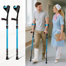 Load image into Gallery viewer, FUSHIDE Forearm Crutches for Adults, Lightweight Elbow Crutches, 10-Level Adjustable Height, 1Pair
