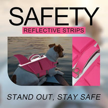 Load image into Gallery viewer, Dogcheer Dog Shark Life Jacket with Extra Foam, High Buoyancy Dog Life Vest with Rescue Handle for Swimming Boating, Reflective Adjustable Puppy Swim Vest for Small Medium Large Dogs, Pink - L
