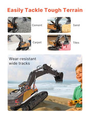 Load image into Gallery viewer, VEVOR Remote Control Excavator Toy, 1:14 Scale Remote Control Digger with Metal Shovel, 22 Channel RC Excavator with Lights &amp; Sounds, Full Functional Construction Vehicles for Kids, Birthday Present
