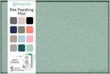 Load image into Gallery viewer, PetHappily Dog Food Mat - Raised Edges Dogs Mat for Food and Water Prevent Spill, Waterproof Cat Food Mats Protect Floors, Easy Clean Dog Bowl Mats for Food and Water, Silicone Pet Food Tray
