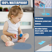 Load image into Gallery viewer, Waterproof Mattress Protector Twin Size, 2 Pack Breathable Mattress Cover, Fitted Deep Pocket Mattress Pad Cover Stretches up to 21 Inches, Soft Noiseless Bed Cover
