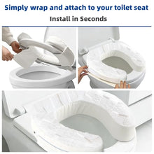 Load image into Gallery viewer, XYRONICA Toilet Seat Riser Cushion, 3 Inch Padded Toilet Seat Cushion for Seniors, High-Density Foam with Velcro Fastening, Stable &amp; Non-Slip, Fits Standard &amp; Elongated Toilets

