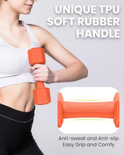Load image into Gallery viewer, Adjustable Dumbbells Set, 4 in 1 Hand Weights Set for Women Men 10 LB Dumbbell Pair Each 2lbs 3lbs 4lbs 5lbs Weights Dumbbells Set with TPU Soft Rubber Handle for Home Gym Exercise Fitness - Orange
