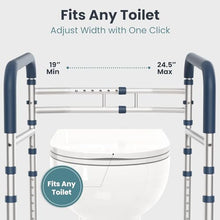 Load image into Gallery viewer, Adjustable Toilet Safety Frame &amp; Rails, Toilet Safety Rail for Elderly Adults

