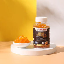 Load image into Gallery viewer, Doc Mila Organic Black Seed Oil Gummies 1500mg - Black Seed Oil Softgels Capsules with Honey, Pineapple Flavor - Gluten Free, Soy Free &amp; Non-GMO
