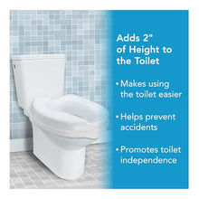 Load image into Gallery viewer, Carex Toilet Seat Riser, Elongated Raised Toilet Seat Adds 2.5 inches to Toilet Height, 300 Pound Weight Capacity Toilet Riser
