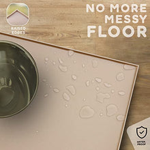 Load image into Gallery viewer, Dog Food Mat - 24x15 Raised Edges Dogs Mat for Food and Water Prevent Spill, Waterproof Cat Food Mats Protect Floors, Easy Clean Dog Bowl Mats for Food and Water, Silicone Pet Feeding Placemats Beige
