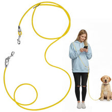 Load image into Gallery viewer, Léwind 8.2ft Hands Free Dog Leash,Versatile Waist &amp; Crossbody Lead for Medium Dogs,Waterproof &amp; Adjustable for Running Jogging Walking, 360° Swivel Metal Buckle (Yellow)
