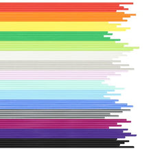 Load image into Gallery viewer, DO3D 15 Colors 3D Filament Refill Only Fit for 3Doodler Start 3D Pen, 15 Bright Rainbow Colors Low Printing Temperature PCL Filament, Each Strand 15cm, Each Color 5 Strands, Total 45pcs

