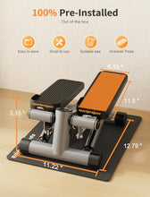 Load image into Gallery viewer, SPORTSROYALS Stair Stepper,Twist/Mini Stepper for Exercise at Home, Step Machine with Resistance Bands for Full Body Workout
