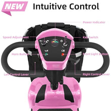 Load image into Gallery viewer, 35 Miles 4 Wheels Mobility Scooter for Seniors/Adults Up to 300LBS,350W Electric Wheelchair Detachable Lithium Battery,Dual Baskets,Rotating Seat,with Taillight, USB Charging, Pink 35Miles
