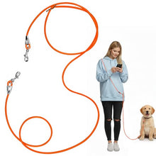 Load image into Gallery viewer, Léwind 8.2ft Hands Free Dog Leash,Versatile Waist &amp; Crossbody Lead for Medium Dogs,Waterproof &amp; Adjustable for Running Jogging Walking, 360° Swivel Metal Buckle (Orange)
