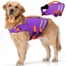 Load image into Gallery viewer, LeLePet Dog Life Jacket, High Flotation Swim Vest for Dogs L Purple
