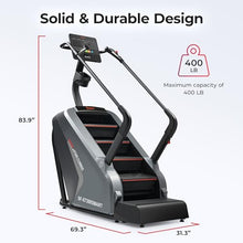 Load image into Gallery viewer, Sunny Health &amp; Fitness Premium High-Intensity Smart Stepper Stair Climber Commercial Grade 25 Levels EMS, Cardio Workouts Free SunnyFit App Bluetooth Connection 400LB Capacity - SF-X7300SMART
