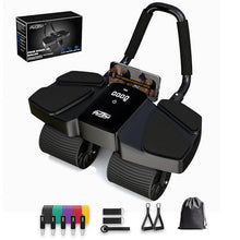 Load image into Gallery viewer, Ab Roller Home Gym Equipment – 4 Wheels Ab Wheel Muscle Roller with Built-in Tracker
